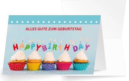 Grußkarte Geburtstag »Happy Muffins«